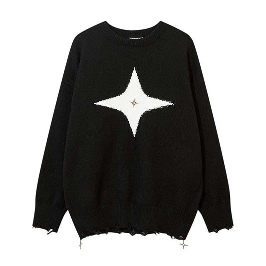 Four-pointed Star Sweater (2 Colors)