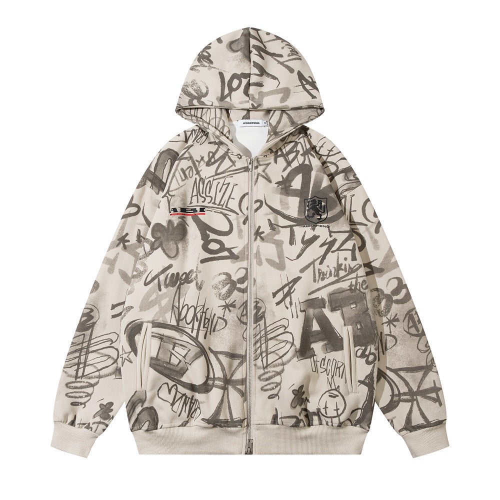 Graffiti Zip Hoodie (3 Colors)