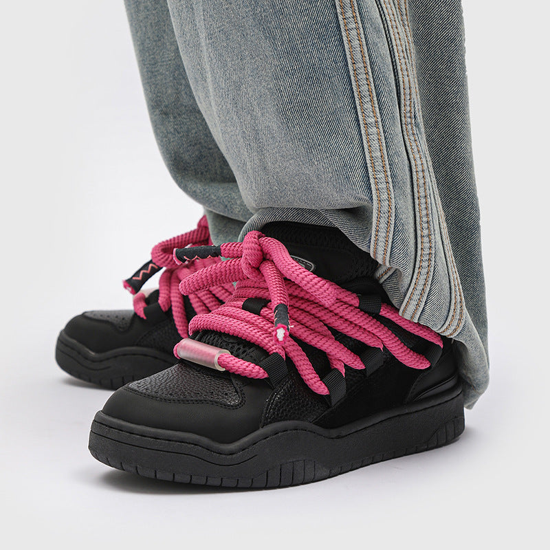 Fat Laces Shoes Black and Pink