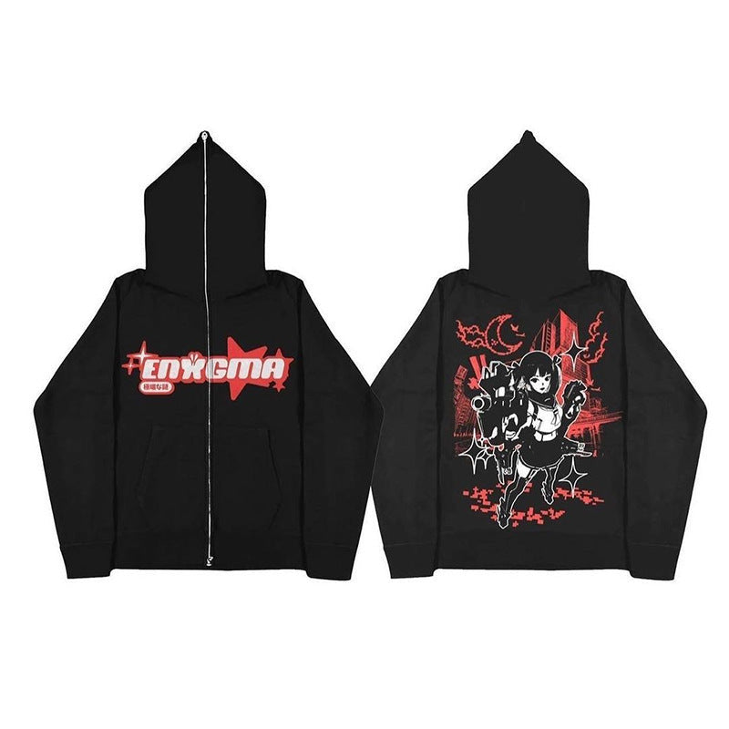 Gothic Couple Zip Hoodie (3 Colors)