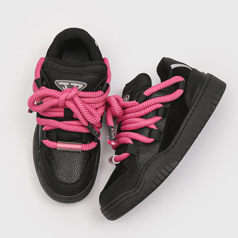 Fat Laces Shoes Black and Pink