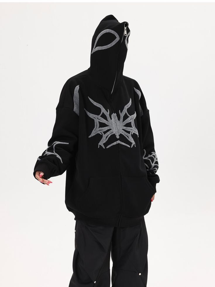 Y2K Spider Zip Hoodie (2 Colors)