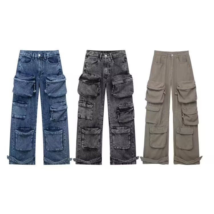 Multi-Pocket Work Jeans (3 Colors)