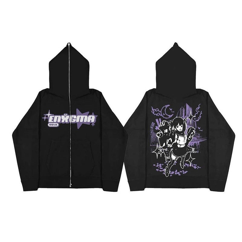 Gothic Couple Zip Hoodie (3 Colors)