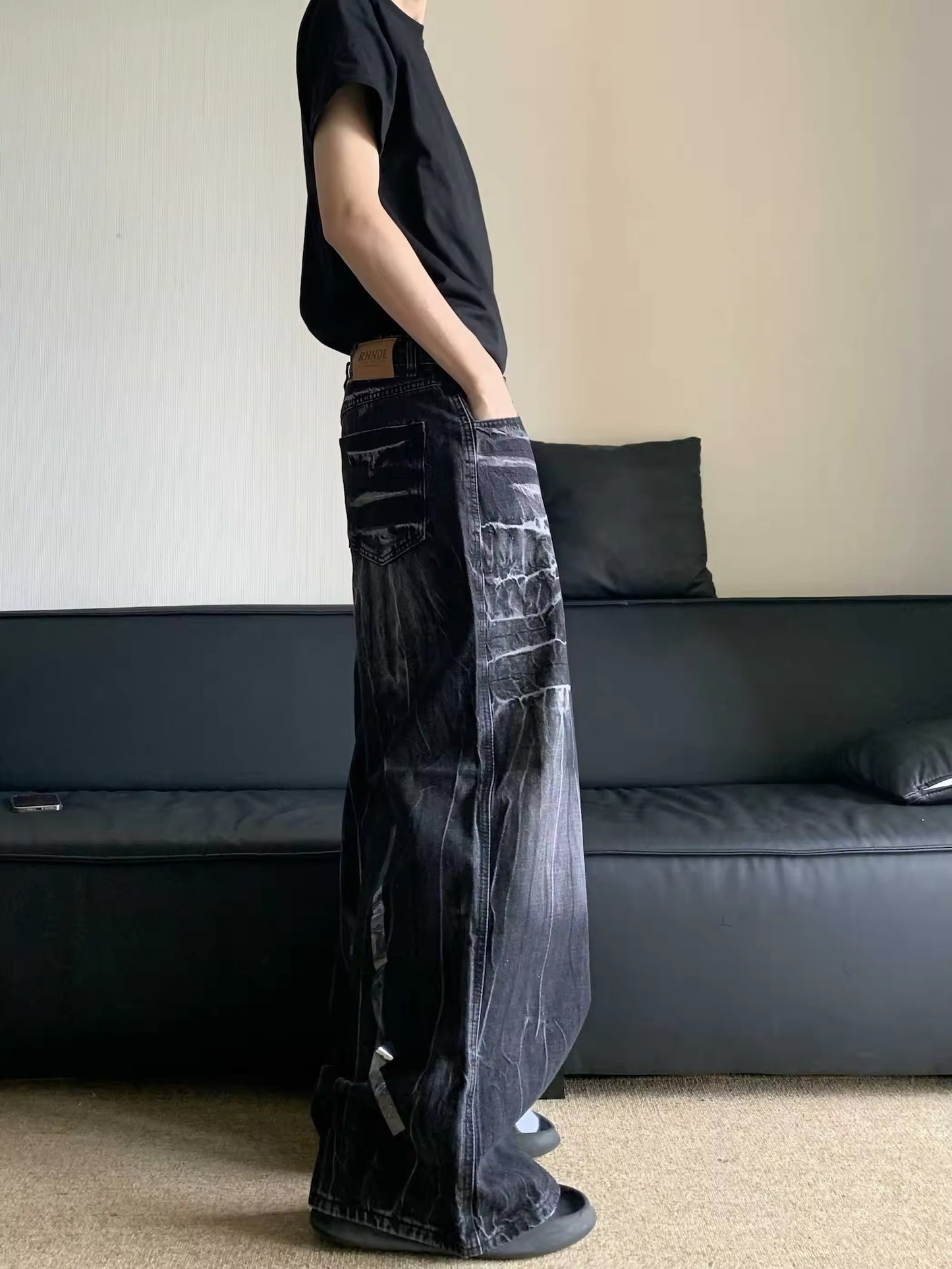 Black Washed Pants