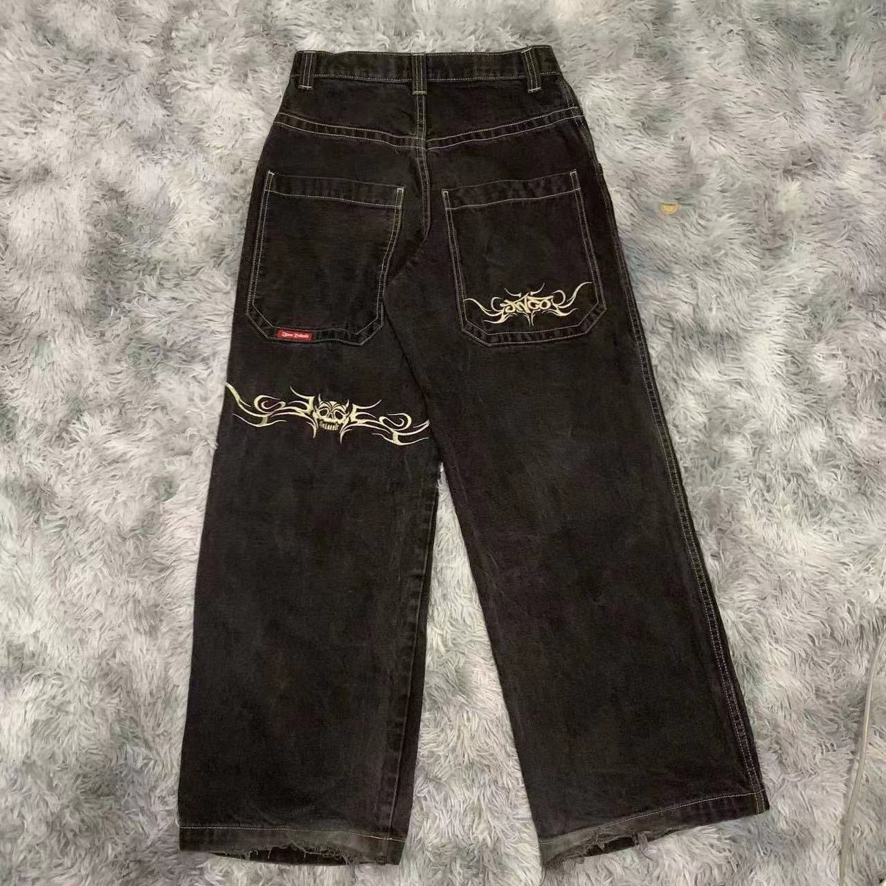 Hip Hop Straight Black Jeans