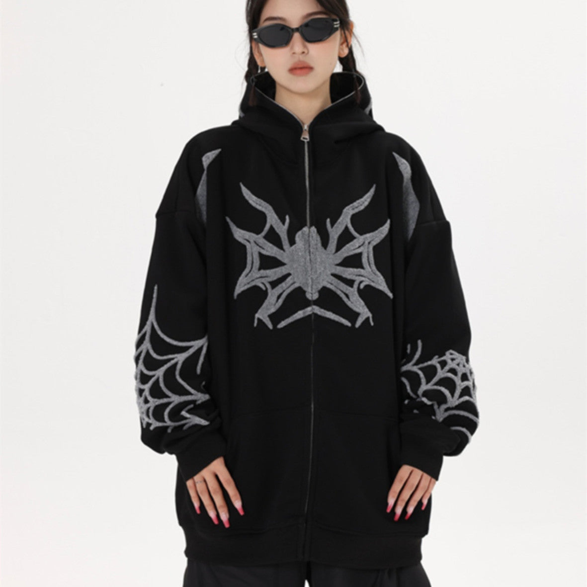 Y2K Spider Zip Hoodie (2 Colors)