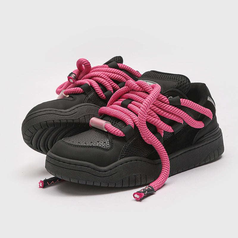 Fat Laces Shoes Black and Pink